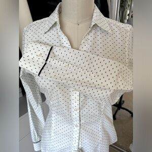 NWT Brooks Brothers Fitted Non-iron Supima Cotton Print Button down Shirt Size 4